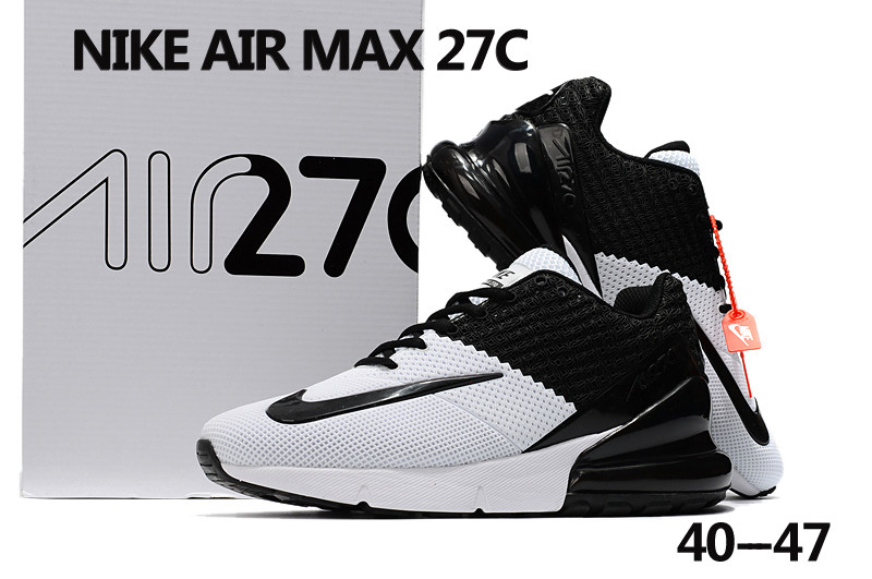 2018 Men Nike Air Max 27C White Black Shoes